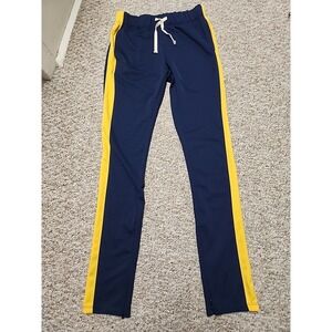EPTM TECHNO TRACK PANTS Medium Navy/Yellow USA Ankle Zip 30x33 Actual